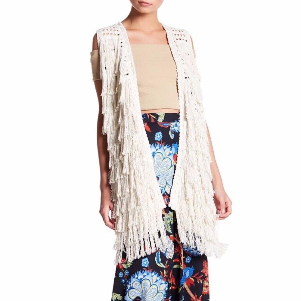 Alice + Olivia Fringed Vest